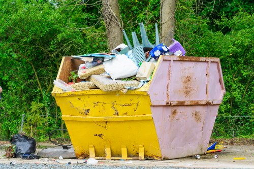 Satisfied customers with clean spaces after rubbish removal